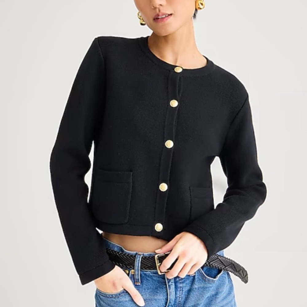 J.Crew Emilie Sweater Lady Jacket in Black